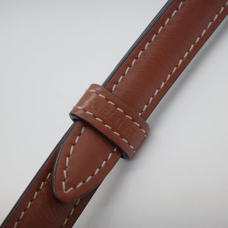 Celine 思琳 Ava  經典花紋 棕色 塗層帆布 經典花紋 腋下包 單肩包-11