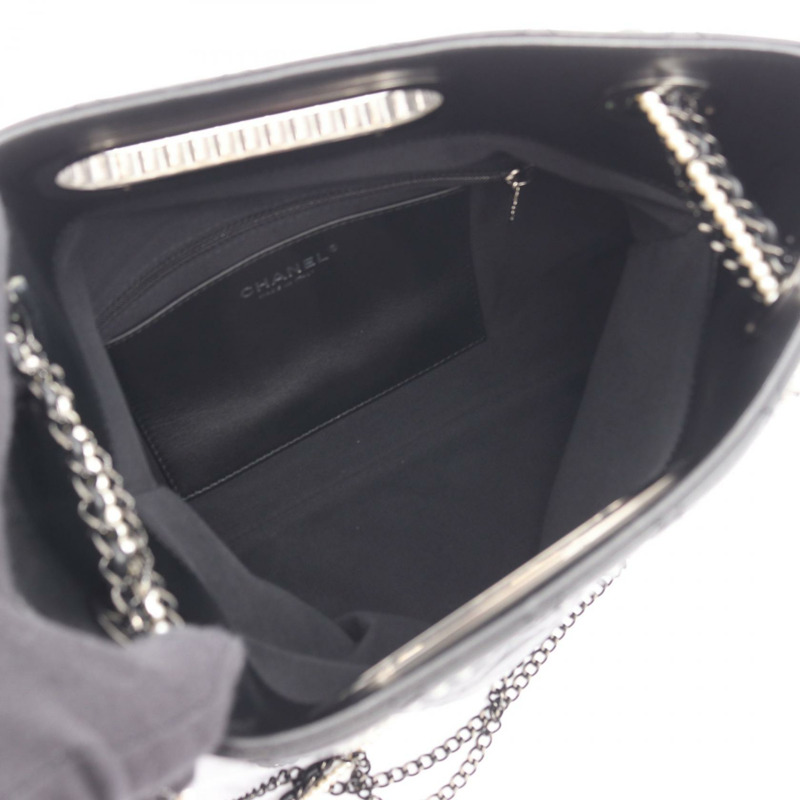 香奈兒威斯敏斯特絎縫鏈條肩背包，人造珍珠羊皮，黑色-2