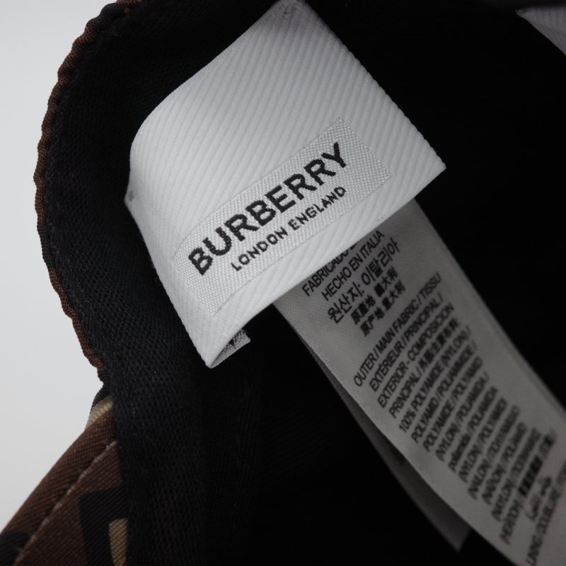 Burberry 博柏利 TB 滿版字母 棕色花紋 尼龍 棒球帽 帽子-5