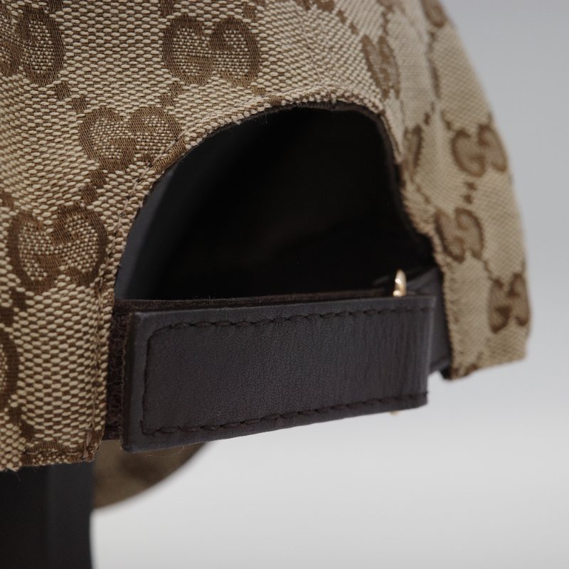 Gucci 古馳 GG 經典花紋 經典烏木色 紅綠條紋 帆布 棒球帽 帽子-5