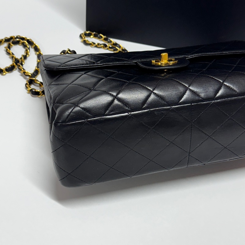 【雙面CF】 Chanel CF30 Jumbo 黑金羊皮 專櫃396,500-5
