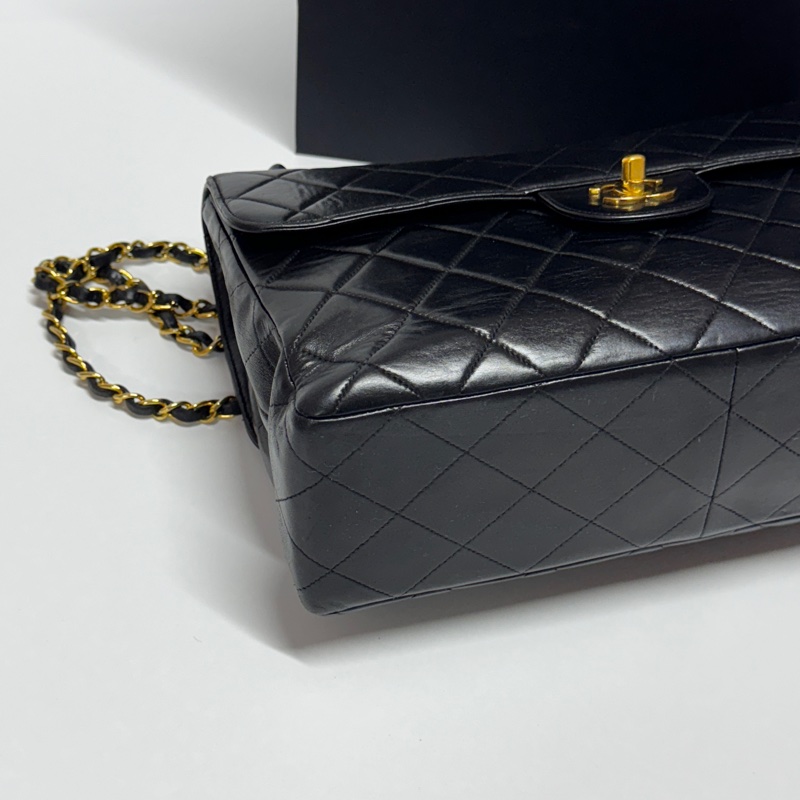 【雙面CF】 Chanel CF30 Jumbo 黑金羊皮 專櫃396,500-7