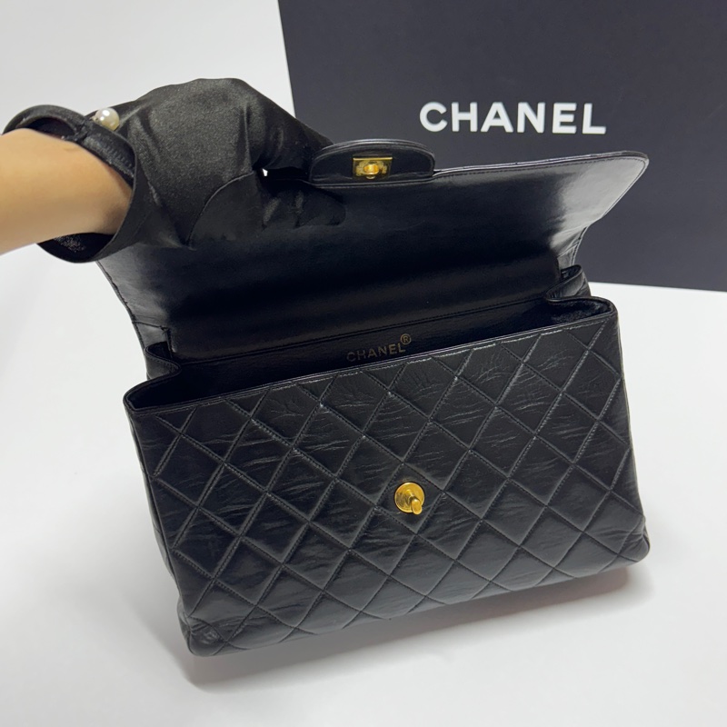 【雙面CF】 Chanel CF30 Jumbo 黑金羊皮 專櫃396,500-9