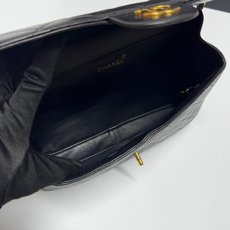 【雙面CF】 Chanel CF30 Jumbo 黑金羊皮 專櫃396,500-14