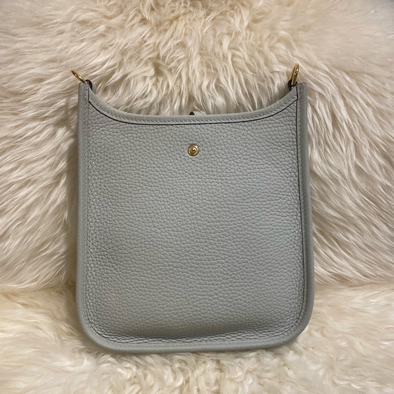 Hermès Mini Evelyne 水晶灰金扣除-1