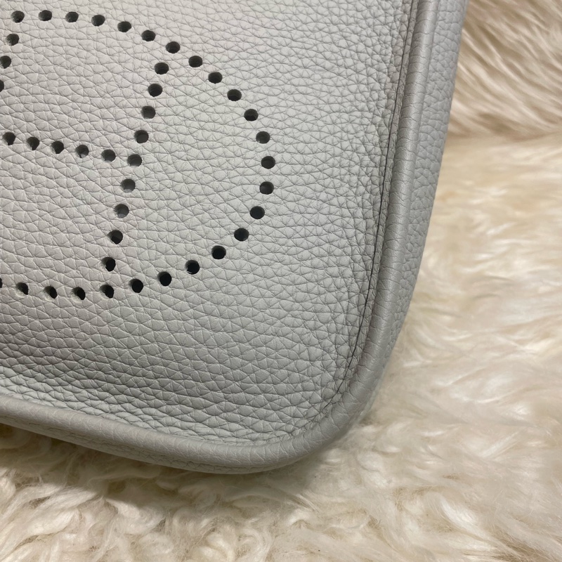 Hermès Mini Evelyne 水晶灰金扣除-3
