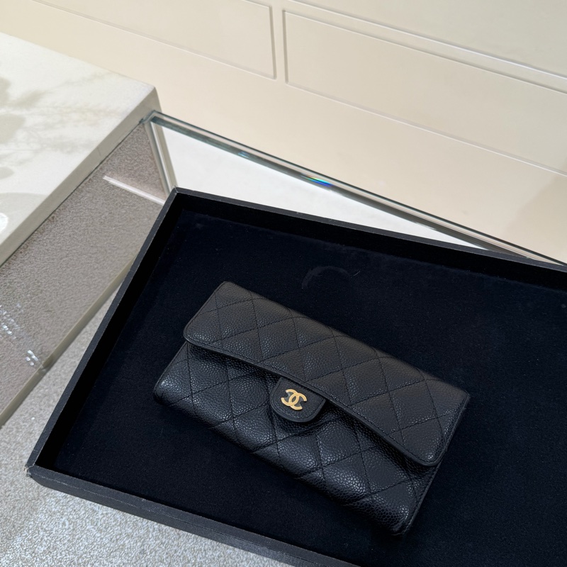 Chanel • 經典金釦荔枝牛皮翻蓋長夾 （2026.1.12專櫃維修證明）-2