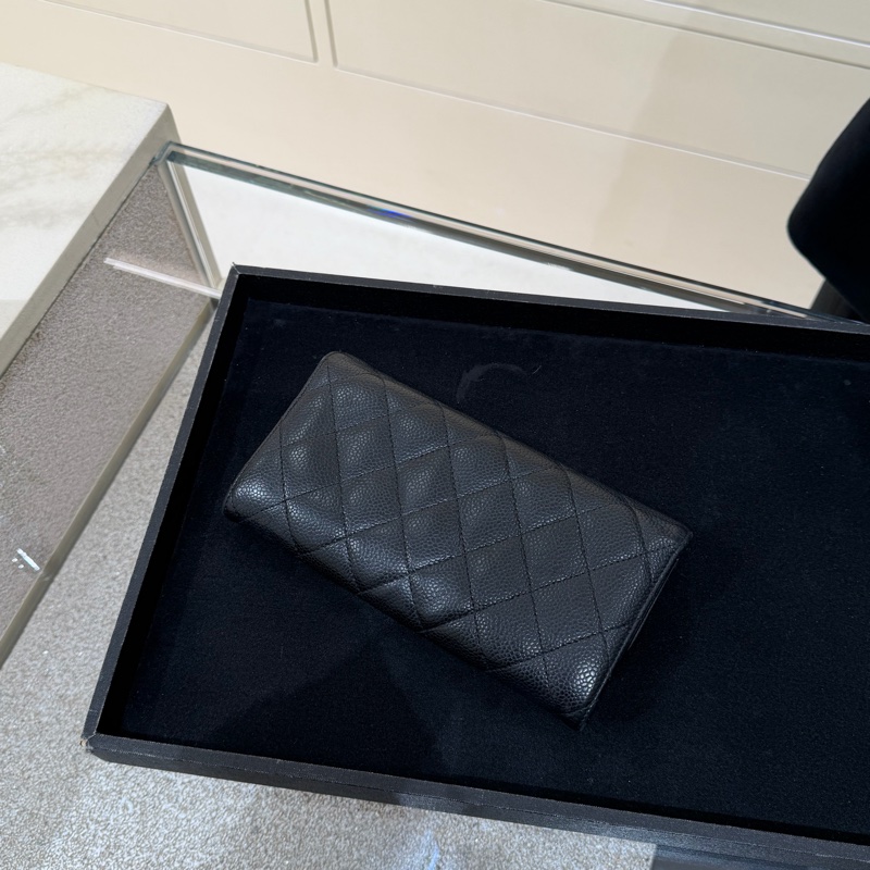 Chanel • 經典金釦荔枝牛皮翻蓋長夾 （2026.1.12專櫃維修證明）-6