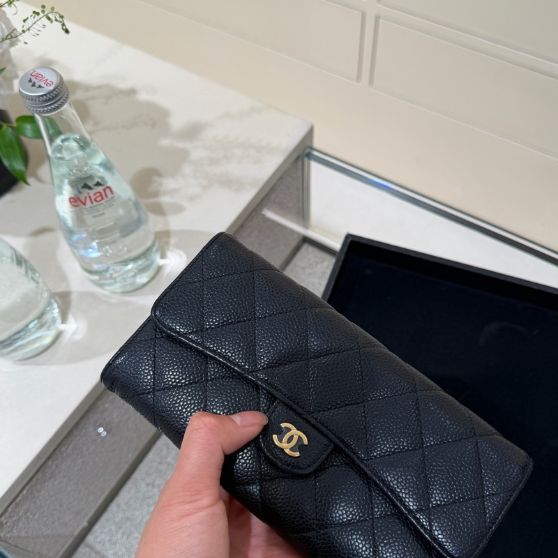 Chanel • 經典金釦荔枝牛皮翻蓋長夾 （2026.1.12專櫃維修證明）-7