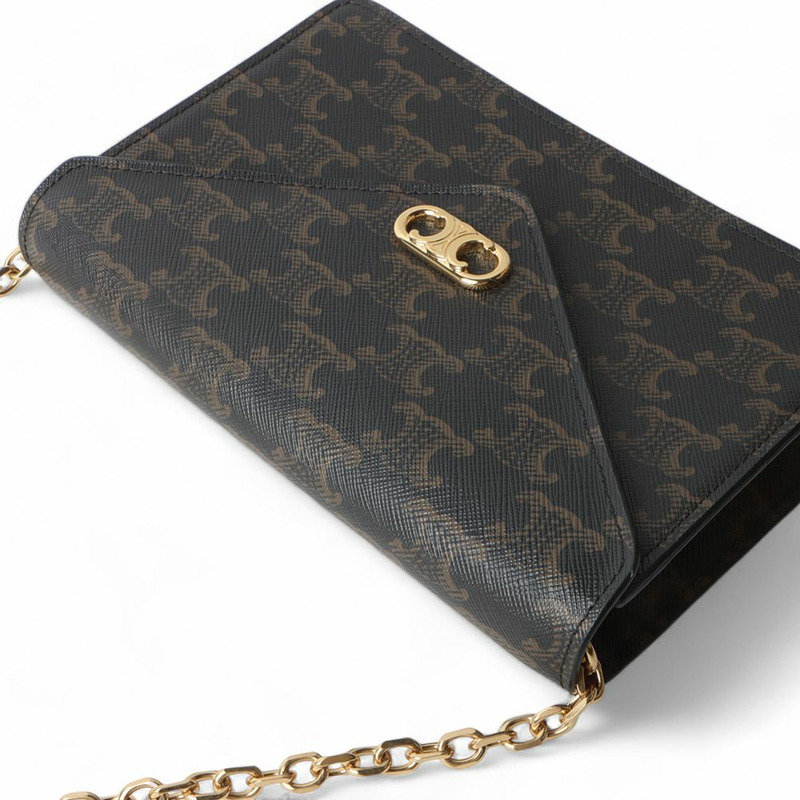 【包稅】CELINE Mailon Triomphe WOC 鏈條斜背包 32049-3