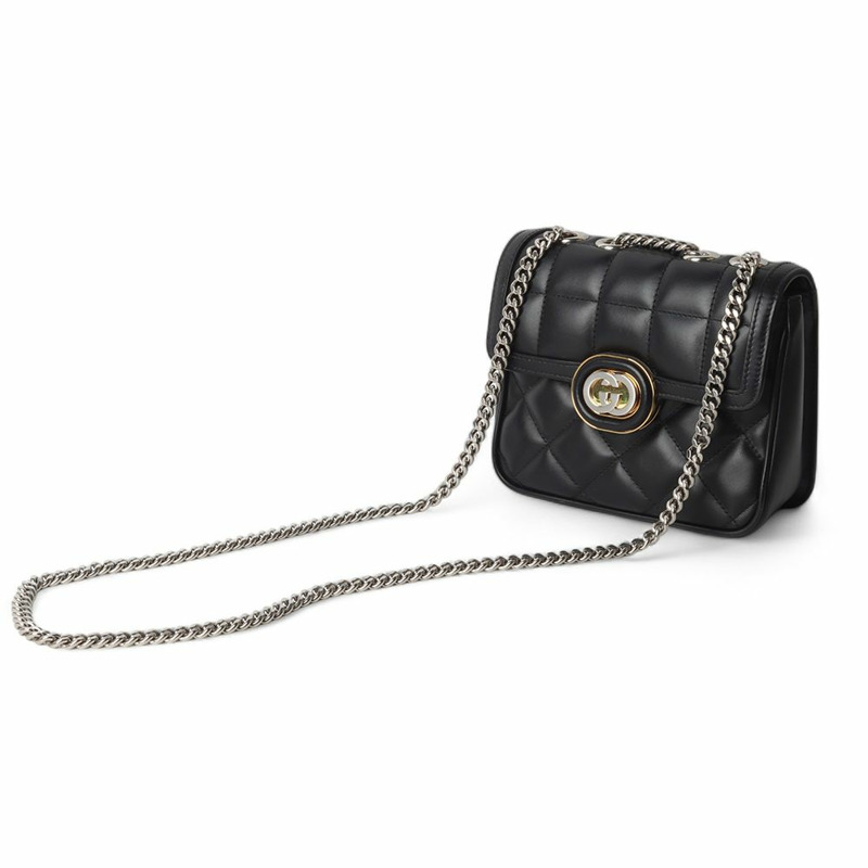 【包稅】GUCCI 互扣裝飾迷你肩背包 741457-1