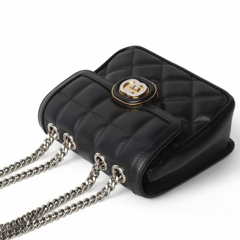 【包稅】GUCCI 互扣裝飾迷你肩背包 741457-3