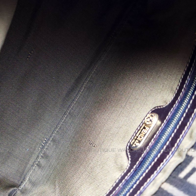 金鐸精品~2497 FENDI 芬迪 26325 Zucca Mamma Baguette菸草棕色FF緹花布金釦法棍肩背包-5