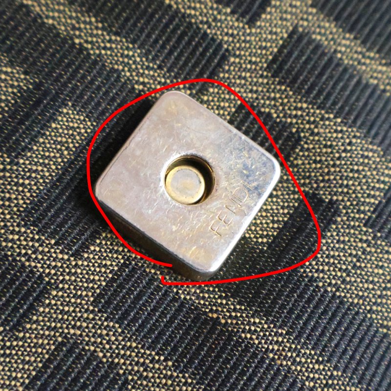 金鐸精品~2497 FENDI 芬迪 26325 Zucca Mamma Baguette菸草棕色FF緹花布金釦法棍肩背包-9