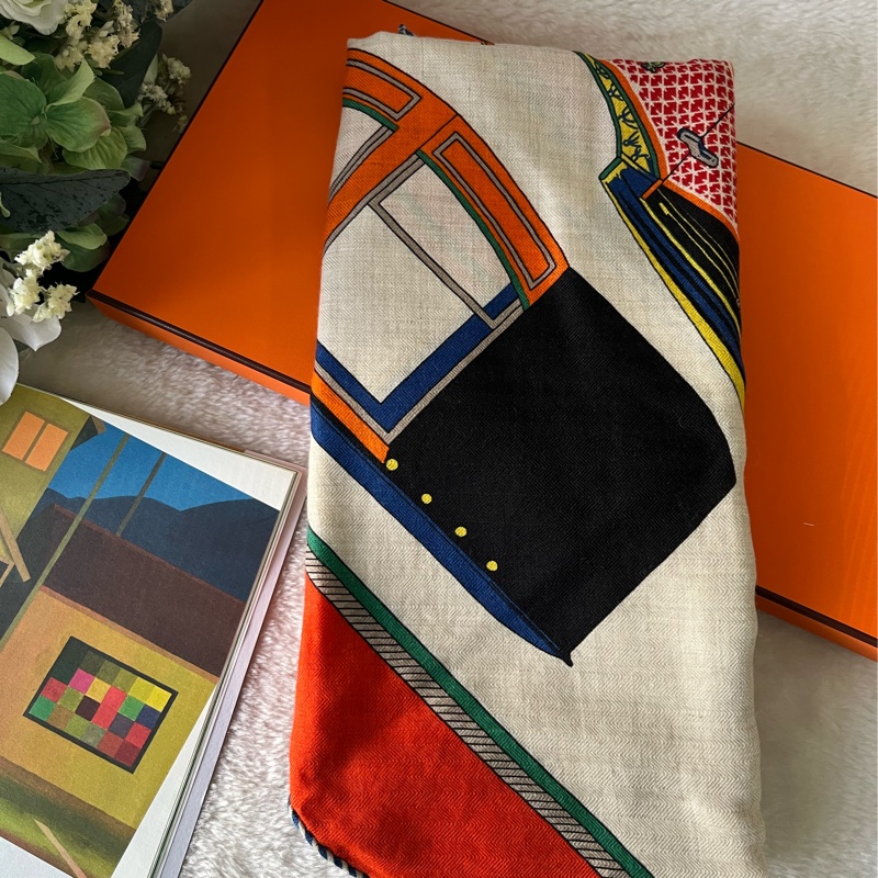 Les Voitures 旅行馬車造型三角巾(橘色/自然色/黃色)-2