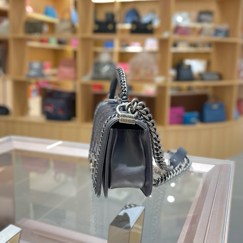 Chanel香奈儿手柄leboy 宫廷款手提包单肩包-2