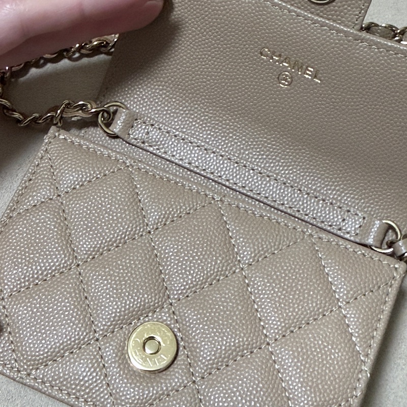 chanel奶茶小廢包-17