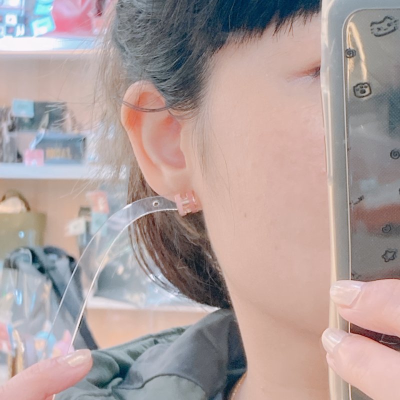 MS0487 Hermes 愛馬仕 迷你 H 拼色 耳環 玫瑰色 粉色 玫瑰金扣 Mini Pop H Rocabar Earrings Beauté x RGHW-8