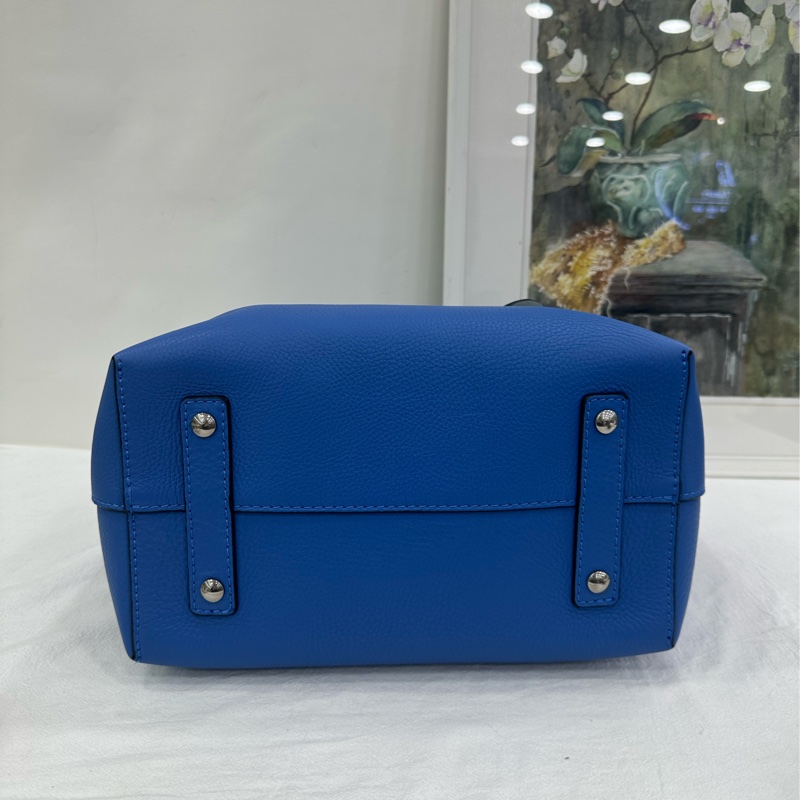 Burberry/博柏利 The Belt 拼色托特包 藍色牛皮 99新近閒置 尺寸28*25cm-5