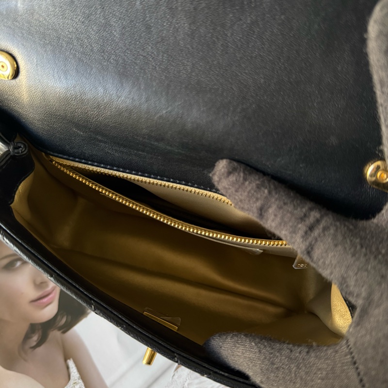 24C Mini Handle 水鑽手鐲提把小牛皮二用包-5