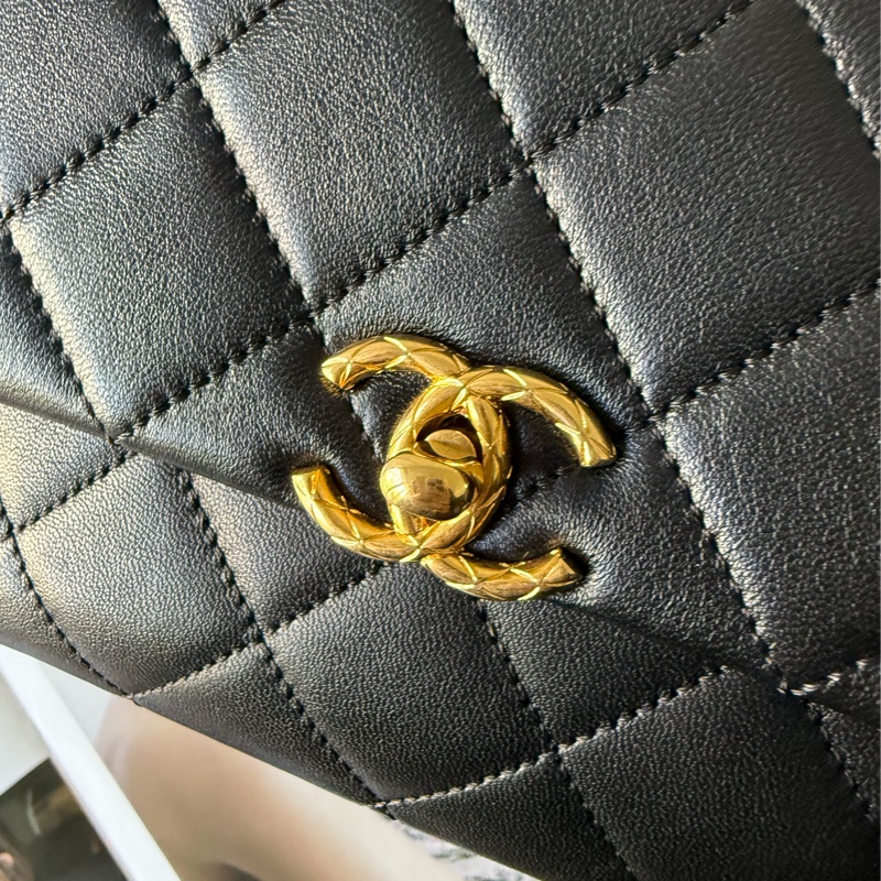 24C Mini Handle 水鑽手鐲提把小牛皮二用包-9