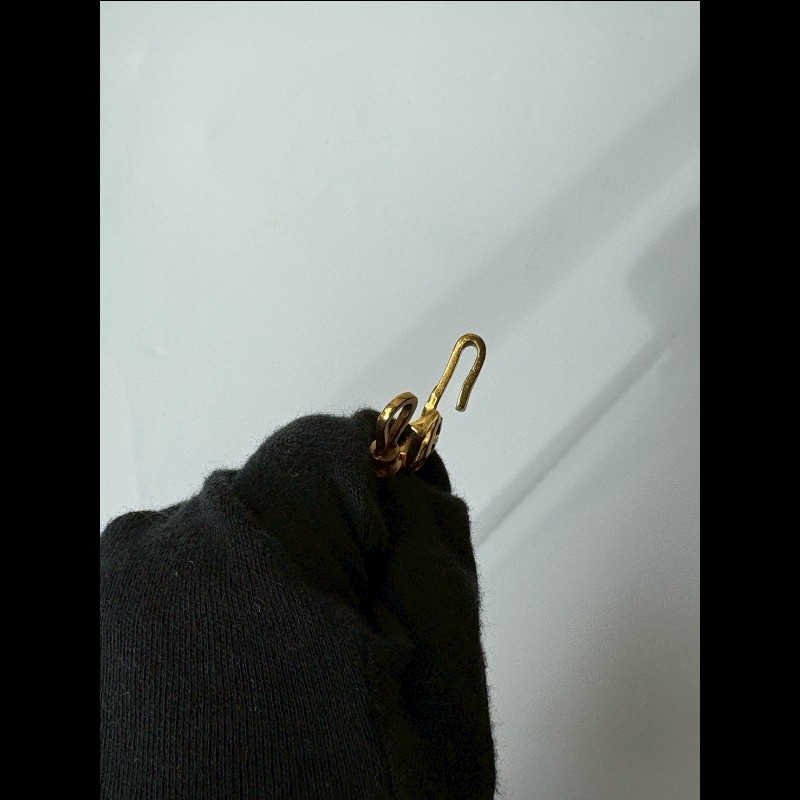 Chanel 金鍊白底圓雙C項鍊-8