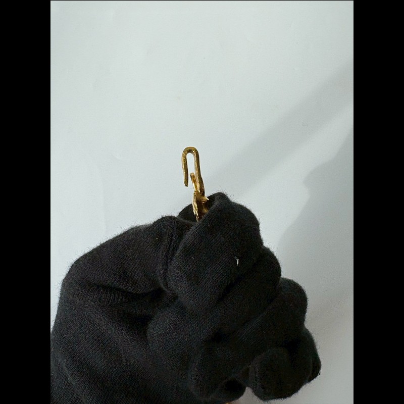 Chanel 金鍊白底圓雙C項鍊-11