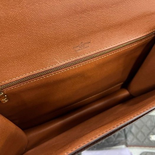 東區正精品㊣LV Vintage Monceau M51185 原花字紋公事包郵差包手提包斜背包兩用包 RZ6165-2