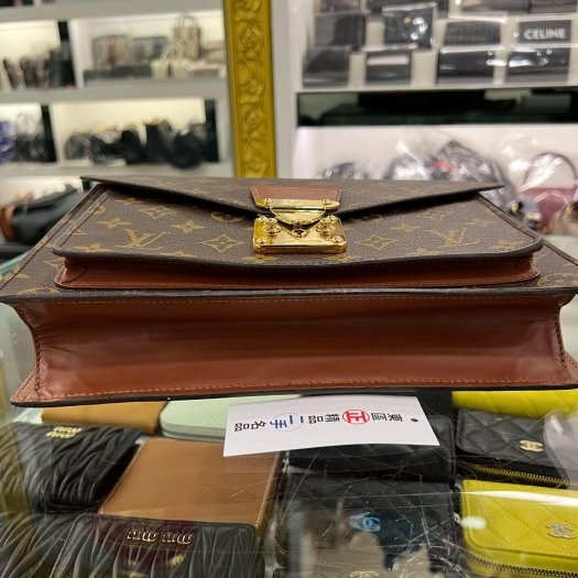 東區正精品㊣LV Vintage Monceau M51185 原花字紋公事包郵差包手提包斜背包兩用包 RZ6165-8