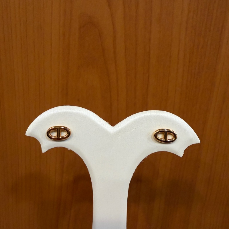 Hermes 750玫瑰金Farandole TPM豬鼻耳環-1