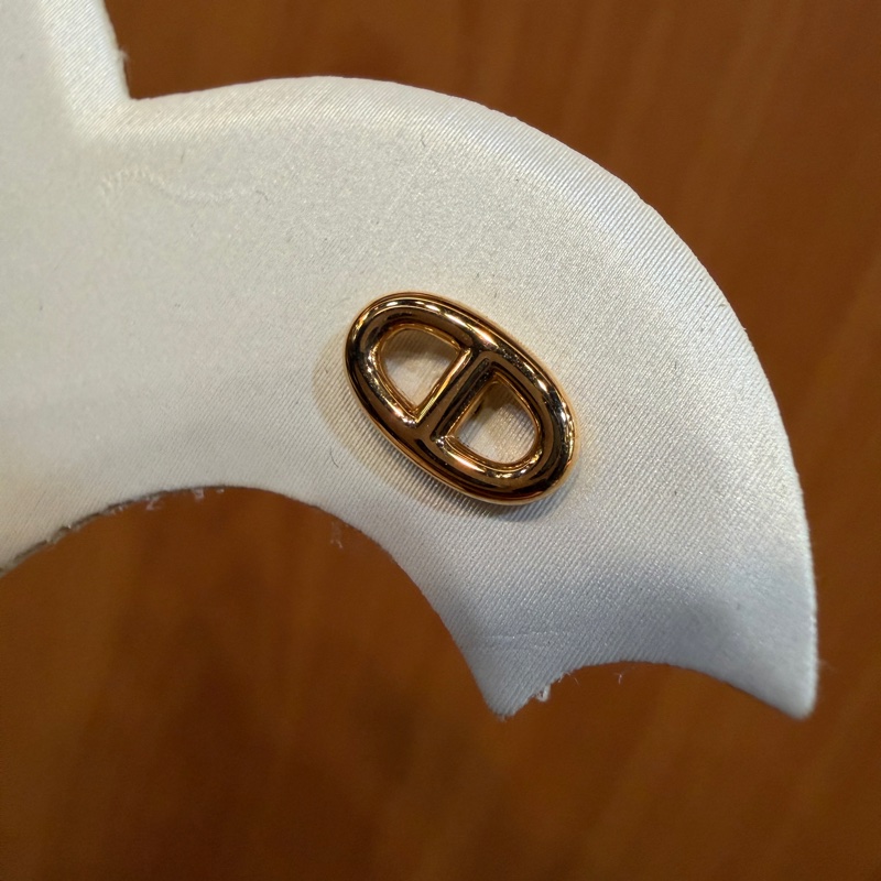 Hermes 750玫瑰金Farandole TPM豬鼻耳環-2