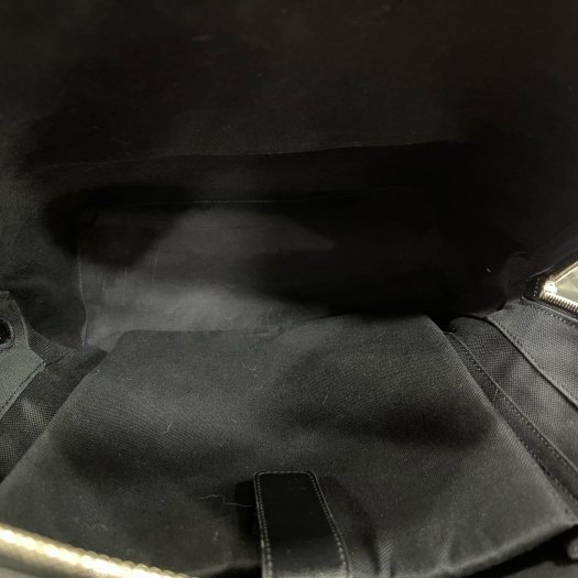 東區正精品㊣GUCCI Interlocking PVC黑灰色拉鍊後背包 RZ6162-4