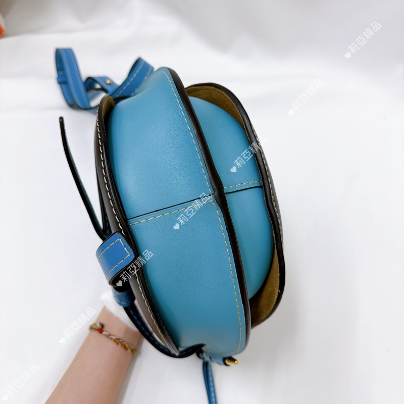 莉亞精品♡ Loewe gate水藍色馬鞍包 二手美包-7