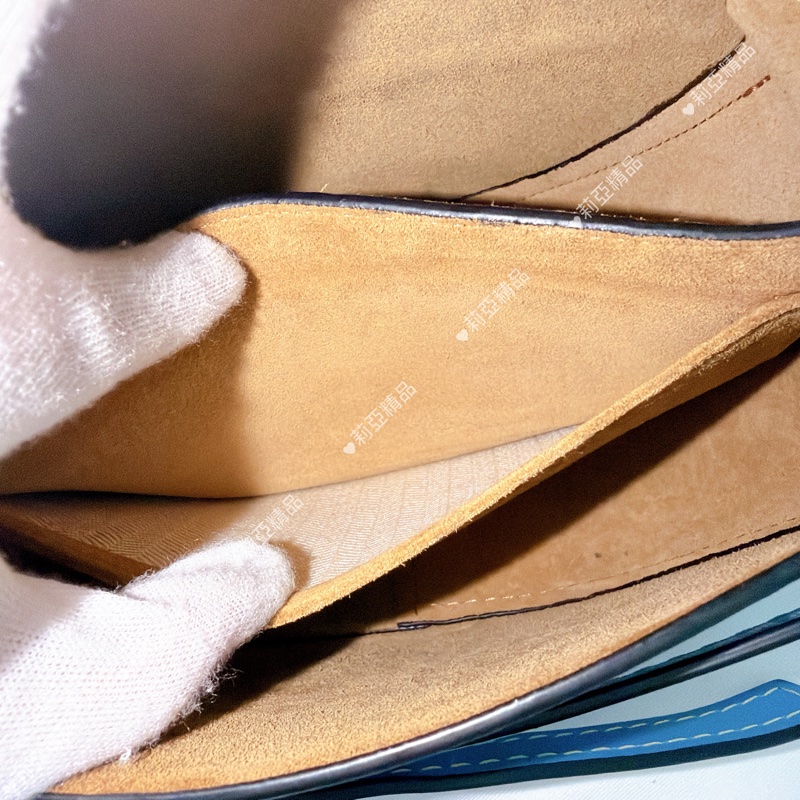 莉亞精品♡ Loewe gate水藍色馬鞍包 二手美包-16