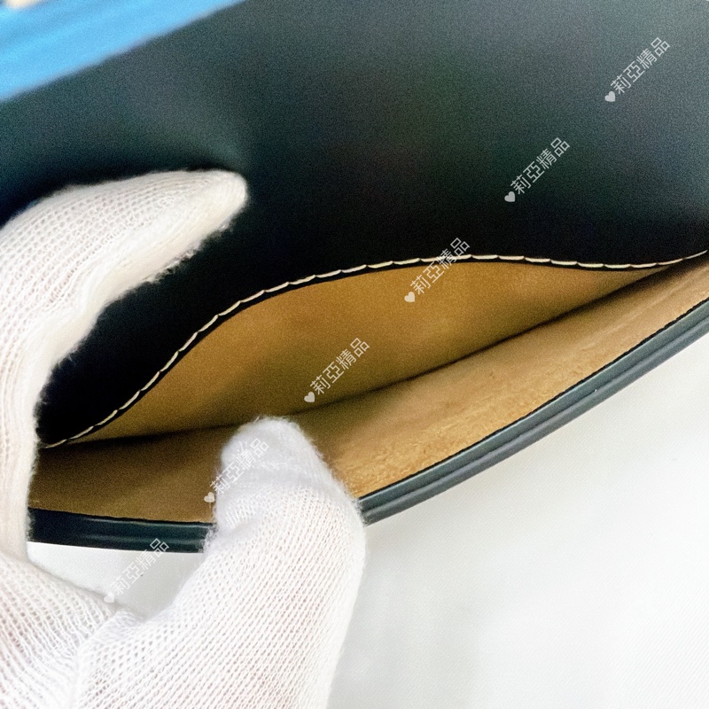 莉亞精品♡ Loewe gate水藍色馬鞍包 二手美包-17