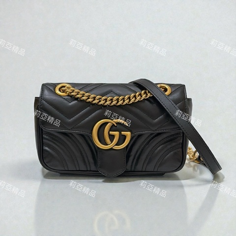 莉亞精品♡Gucci 馬夢22黑金 二手美包