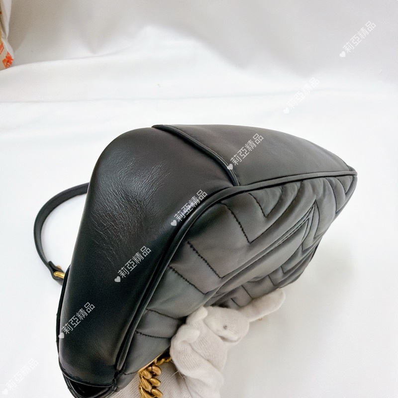 莉亞精品♡Gucci 馬夢22黑金 二手美包-9