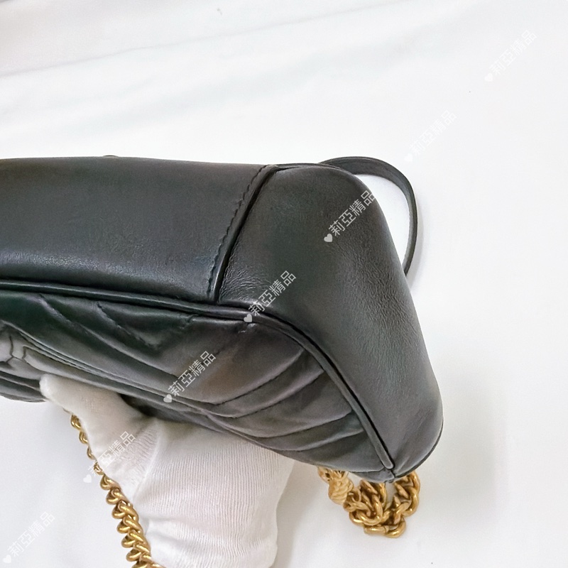 莉亞精品♡Gucci 馬夢22黑金 二手美包-10