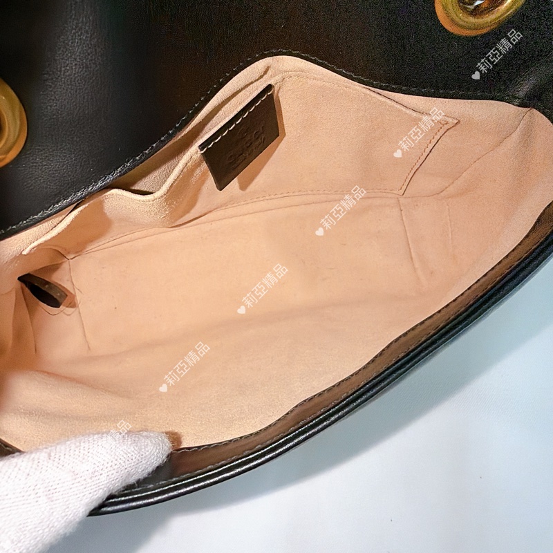 莉亞精品♡Gucci 馬夢22黑金 二手美包-13