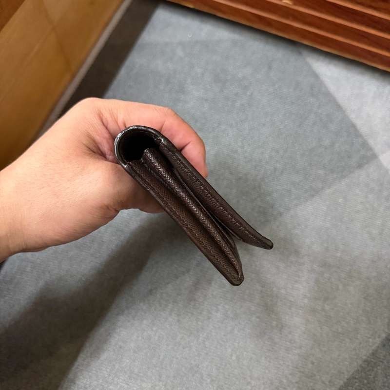 Lv棋盤格對開長夾-3