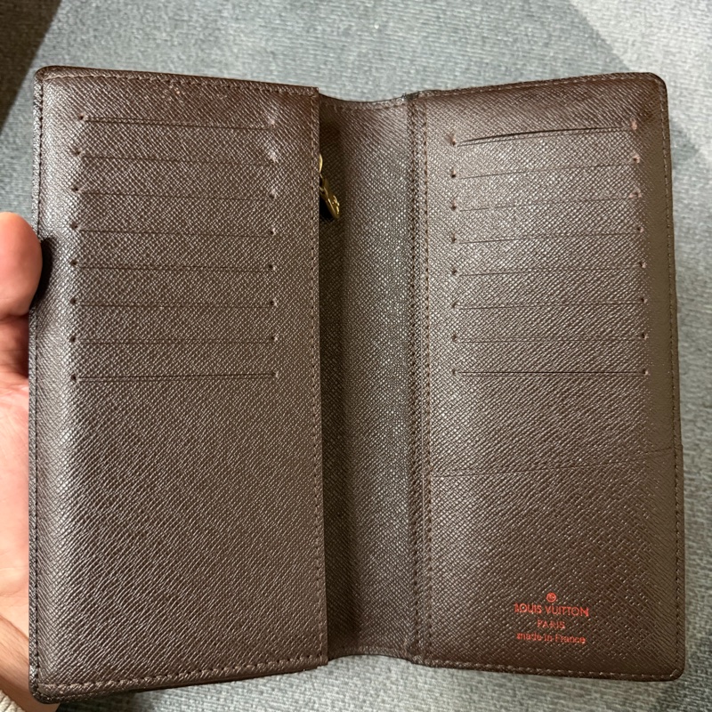 Lv棋盤格對開長夾-6