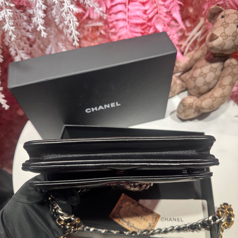 Chanel 黑銀19包woc斜背包/王吉娜古董精品-7