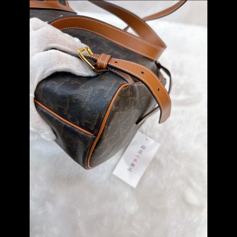 莉亞精品♡CELINE 老花後背包 九新美包-7
