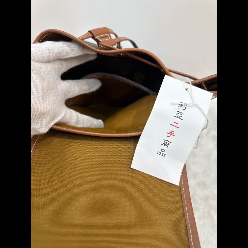 莉亞精品♡CELINE 老花後背包 九新美包-10