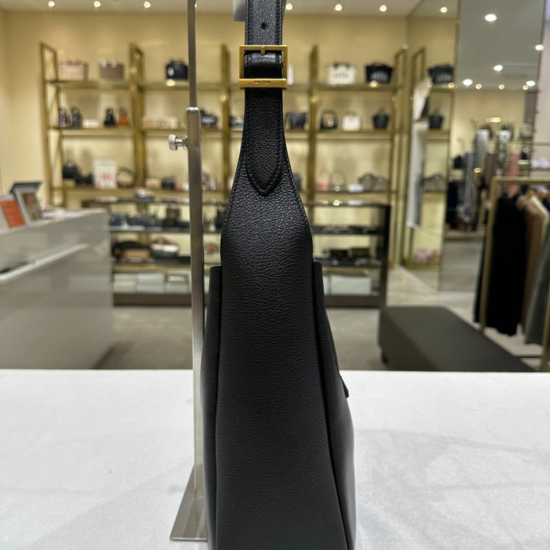 🎉新品好折扣✨Saint Laurent 713938 LE 5 A 7 YSL 柔軟粒面皮革小款 Hobo包 黑色-9