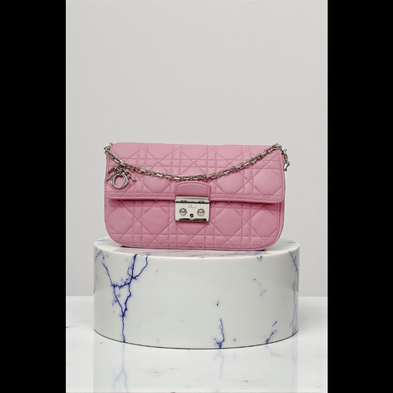 莉亞精品♡Dior MissDior 櫻花粉鏈包 九新美包-0