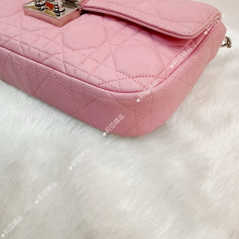 莉亞精品♡Dior MissDior 櫻花粉鏈包 九新美包-4