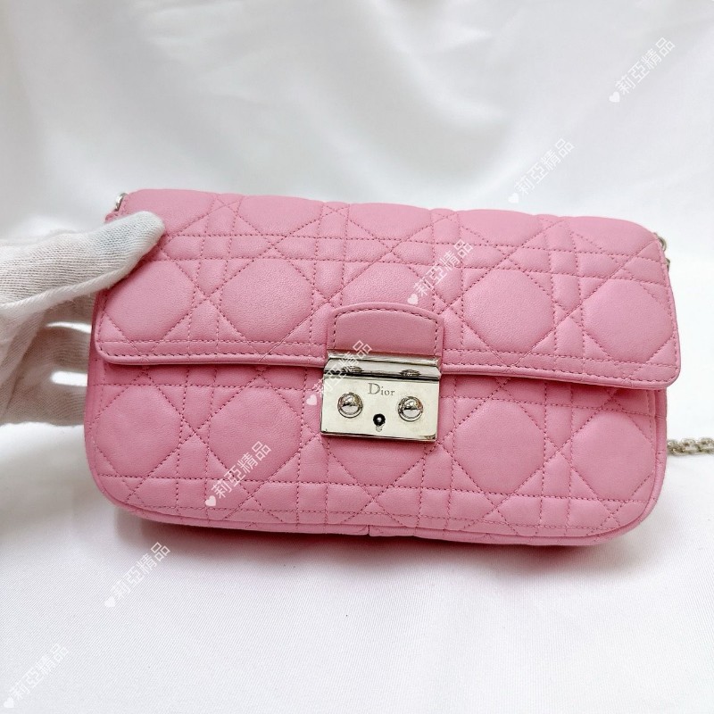 莉亞精品♡Dior MissDior 櫻花粉鏈包 九新美包-5