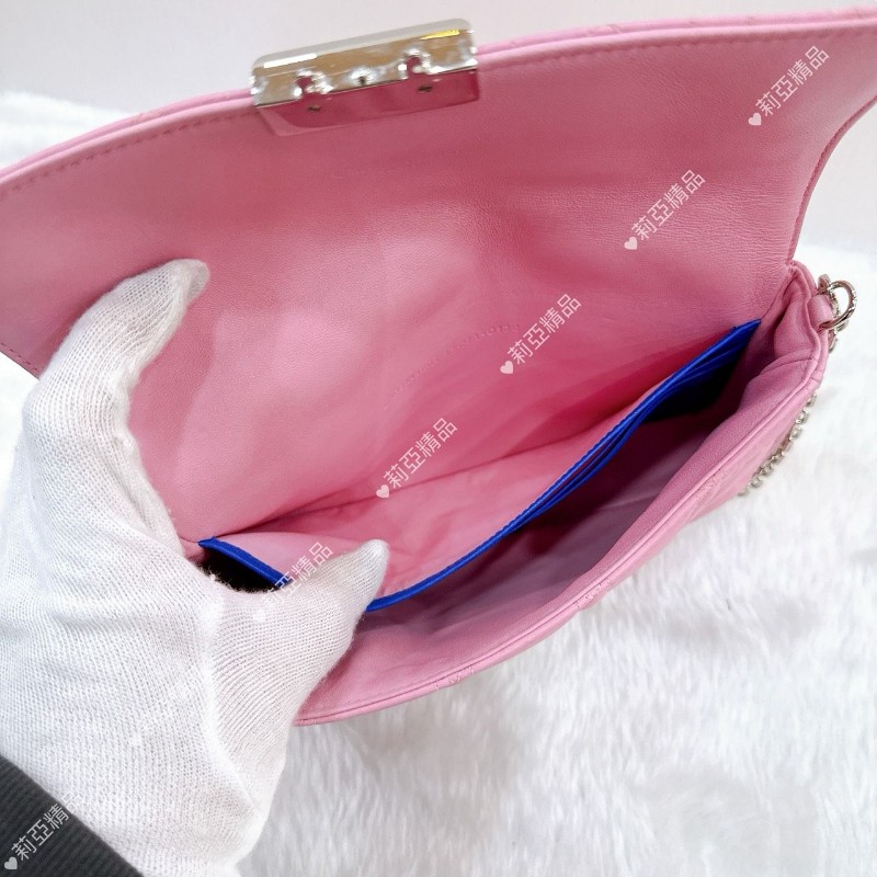 莉亞精品♡Dior MissDior 櫻花粉鏈包 九新美包-14