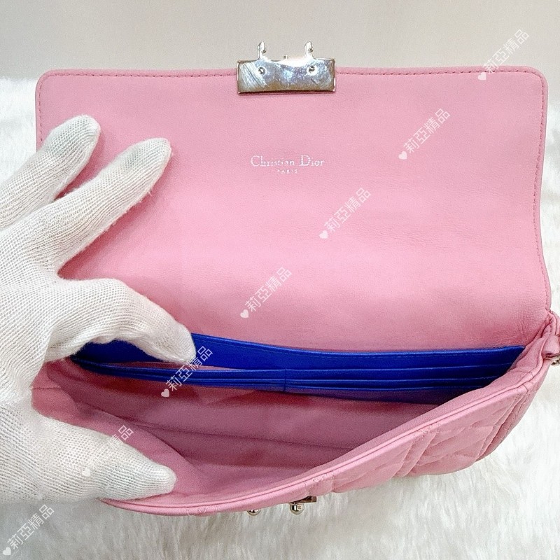 莉亞精品♡Dior MissDior 櫻花粉鏈包 九新美包-15